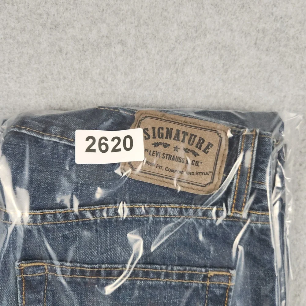 Signature by Levi Strauss & Co Jeans Mens 32x34 Blue Medium Wash Slim Straight